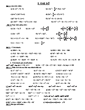 Đề cương ôn thi môn Toán học Lớp 8
